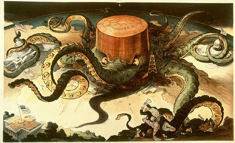 1904 cartoon: the Standard Oil monopoly octopus